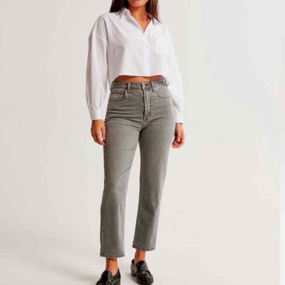 Abercrombie Curve Love Ultra High Rise Ankle Straight